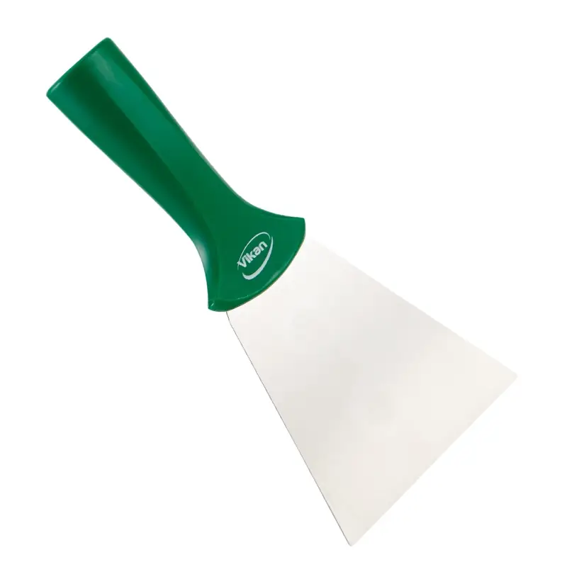 Vikan 40112 Schraper voor steel montage RVS blad 100 mm groen